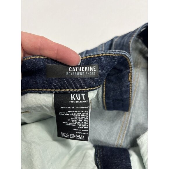 Kut From The Kloth Denim Short Women 26 Blue Catherine Boyfriend Cuffed Stretch - Picture 8 of 8